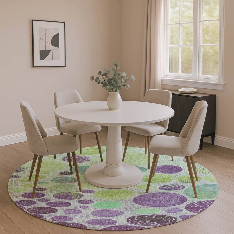 Premium Washable Super Soft Mayfield Rug - Purple - 8' x 8'