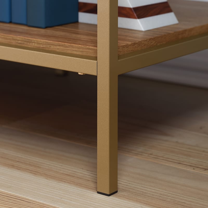 Wood Credenza for TVs up to 65" with Compact Design, Brown - 60.39" W x 16.77" D x 32.99" H