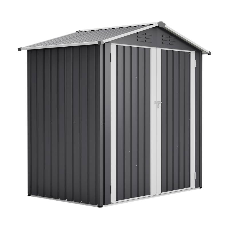 Metal Outdoor Storage Shed 6 x 4 FT Metal Shed with Lockable Door,Waterproof Garden Tool Shed Storage House
