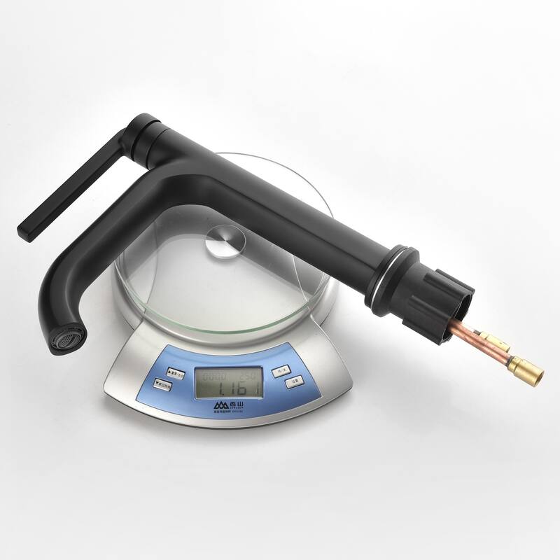 9 in.H Modern Matte Black/ Brushed Gold Single Handle Bathroom Faucet includes Hardware