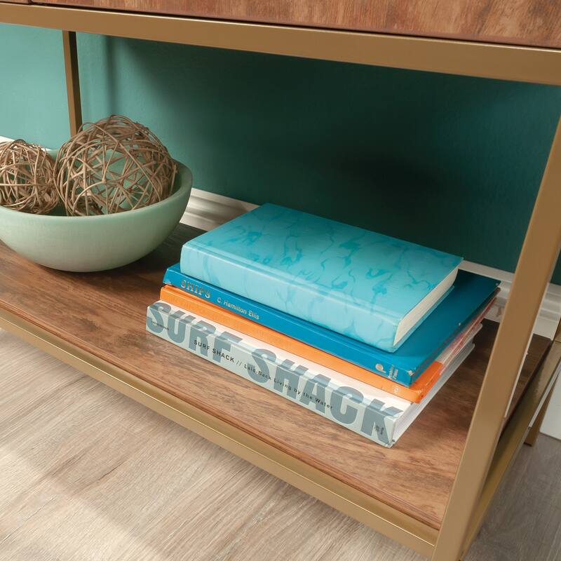 Wood Storage Cabinet with Modern Design, Brown - 31.5"W x 15.51"D x 70.87"H