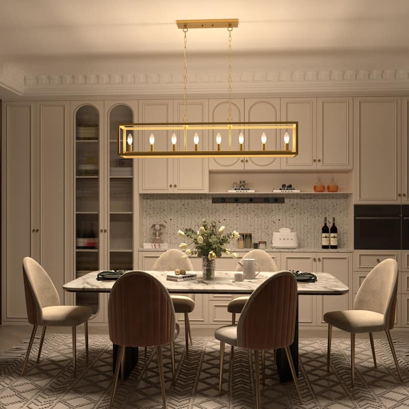 Acroma 8 - Light Kitchen Island Linear Chandelier-UL Certified