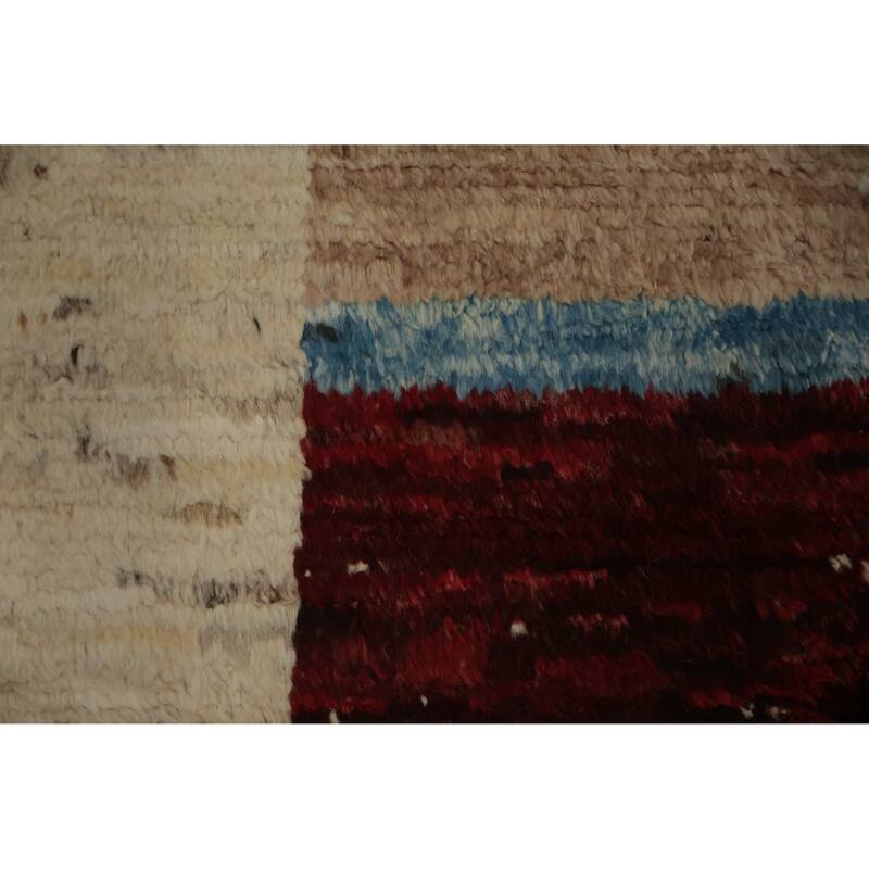 Hand Knotted Oriental 100% Wool Carpet Modern Tribal Beige & Ivories Moroccan Area Rug - 10' 1'' X 8' 1''