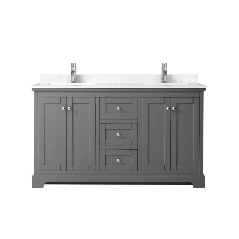 Wyndham Collection Avery 60" Free Standing Double Basin Vanity Set