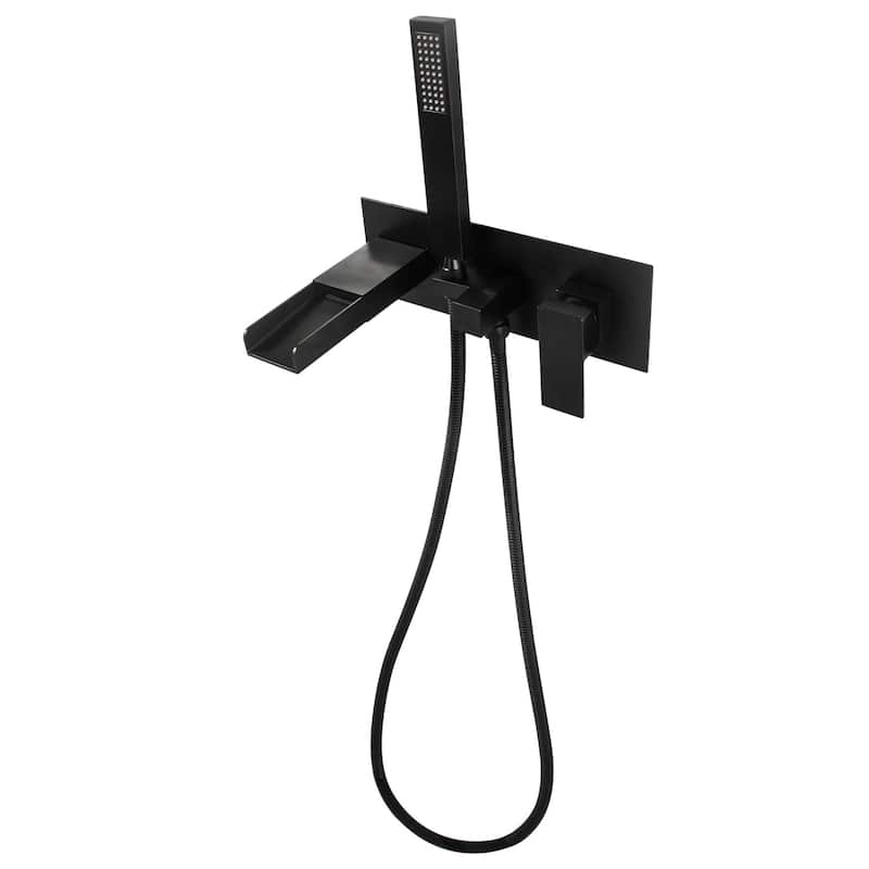 Square Single Handle Waterfall Faucet Bathtub Faucet Set