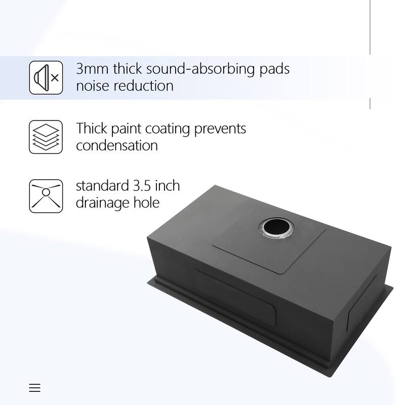 Undermount Stainless Steel Single Bowl Farmhouse Kitchen Sink