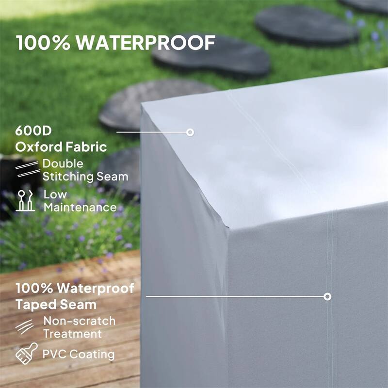 Dark Grey UV Resistant Oxford Cloth Patio Swing Chair Cover Large Outdoor Hammock Protector - 80.75"L x 48.75"W x 64.5"H