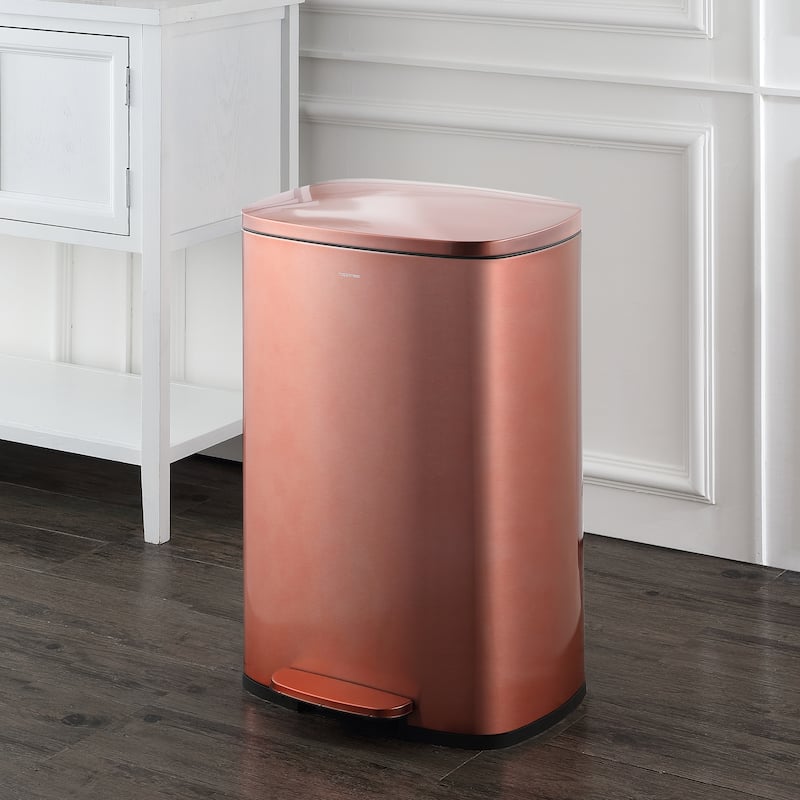 happimess 13-Gallon Trash Can with Soft-Close Lid and FREE Mini Trash Can