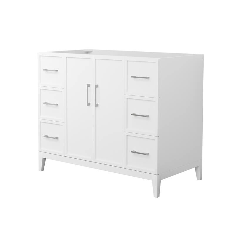 Wyndham Collection WCH717142S-CX-MXX Elan 42" Single Free Standing - White / Brushed Nickel Hardware