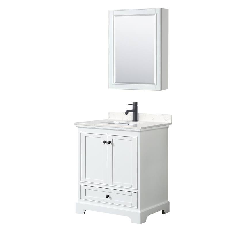 Wyndham Collection Deborah 30" Free Standing Single Basin Vanity Set