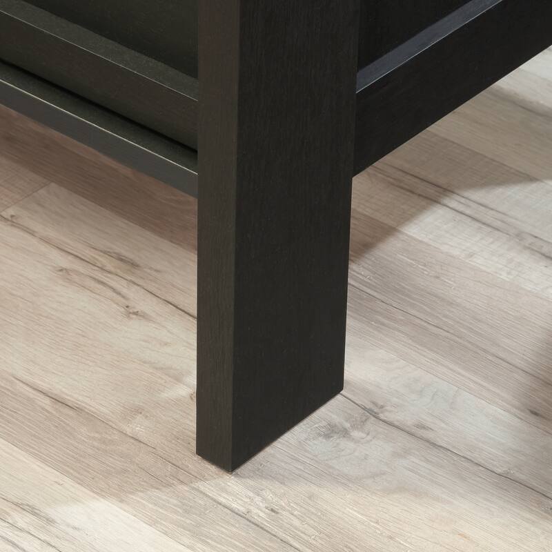 Wood Farmhouse Nightstand with 1 Drawer and Open Shelf