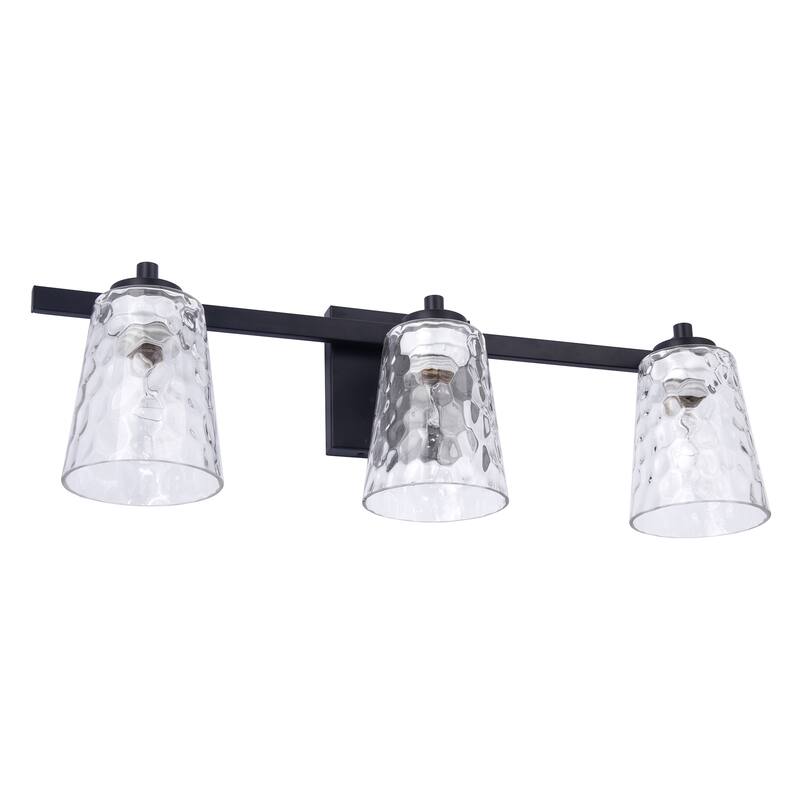 Modern Radiance 3-Light Black Vanity Light - 22.8"L x 5.9"W x 7.5"H