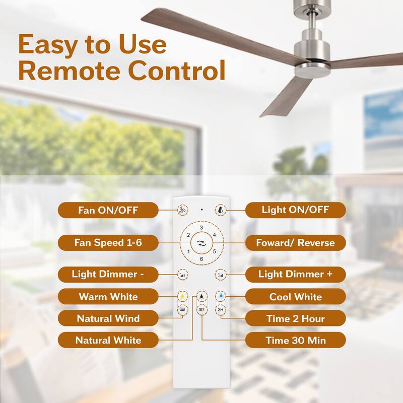 52" Matte Black Industrial Reversible DC Motor Ceiling Fan - 52" L x 52" W x 11.6" H