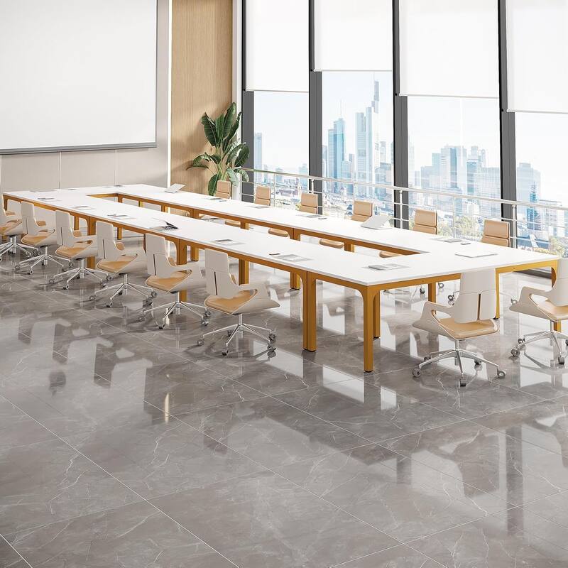 78.74" Large Rectangle Conference Table/Desk, Modern Seminar Meeting Table, Business Tables for Boardroom & Office