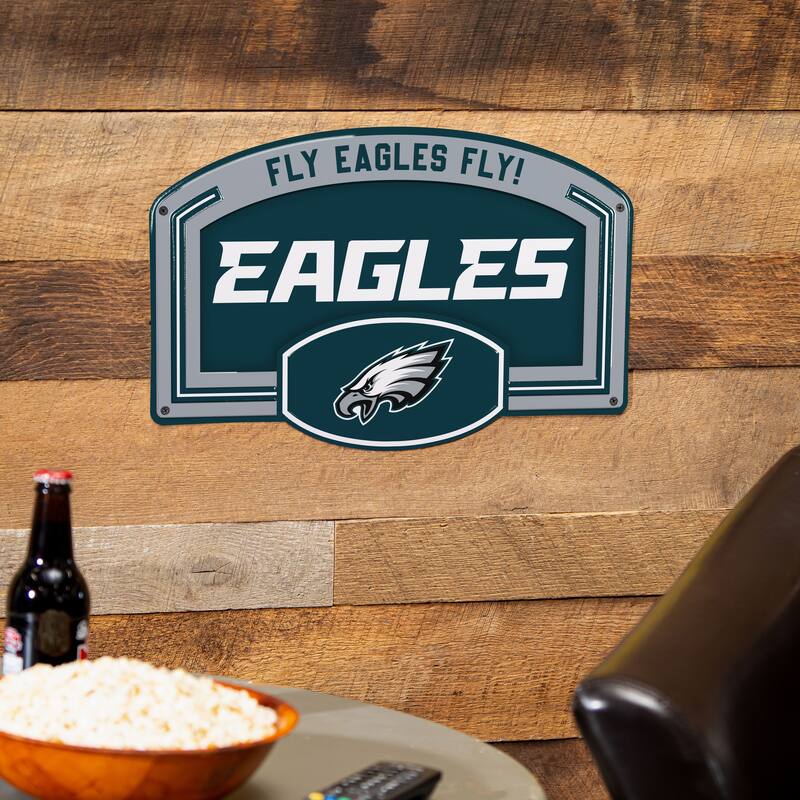 Philadelphia Eagles Embossed Steel Wall Sign, 11" x 17"