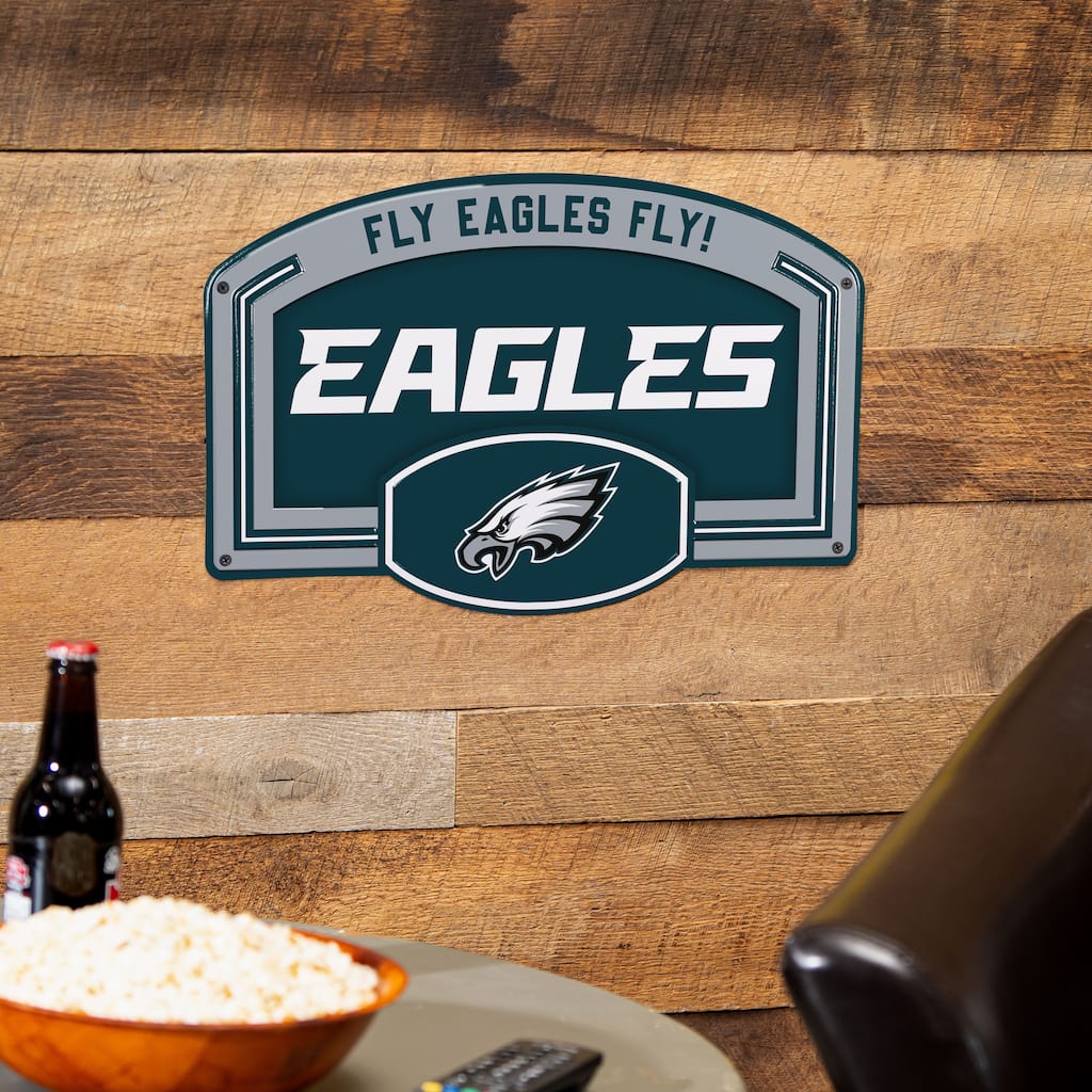 Philadelphia Eagles Embossed Steel Wall Sign, 11" x 17"