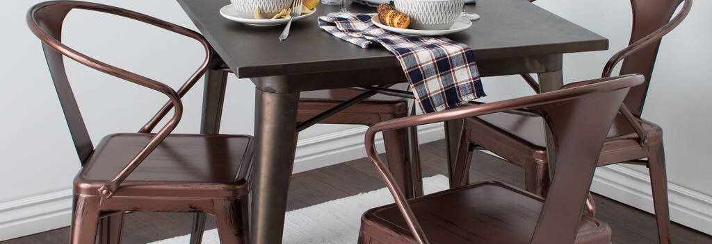 Metal Kitchen Dining Room Chairs Online At Our Copper Metal Kitchen And Dining Chairs