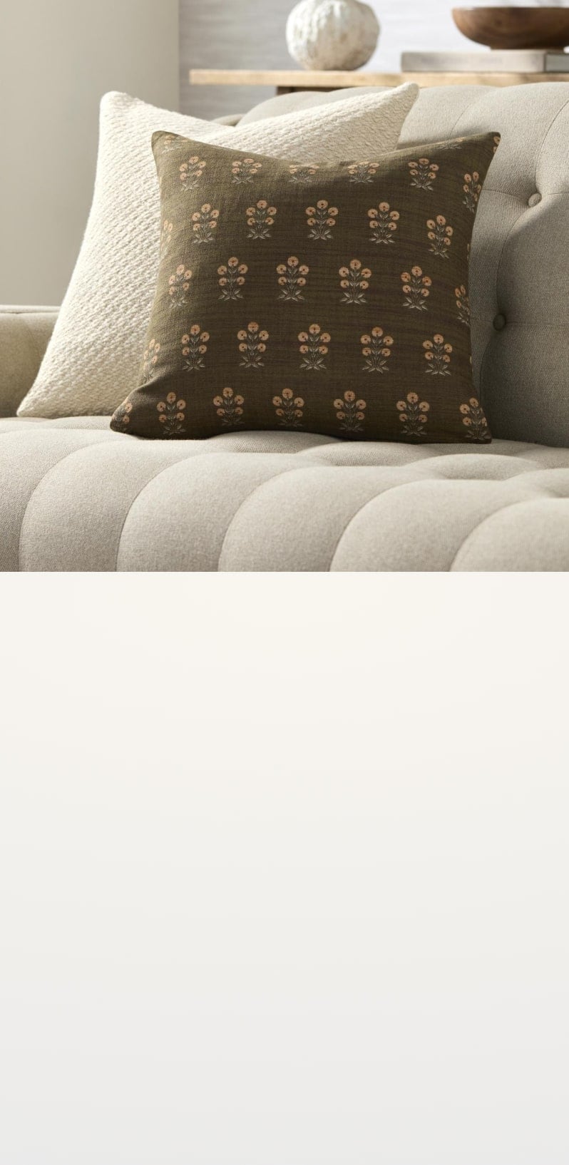 throw pillows starting at $19. Save Now.
