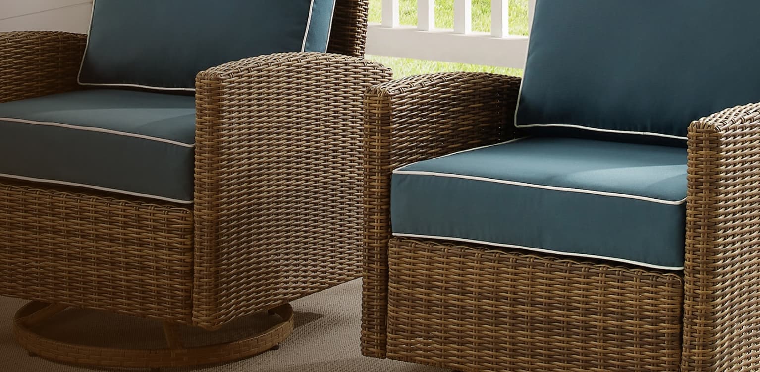 Rattan. Relaxed, coastal-inspired style for lounging. Save Now.
