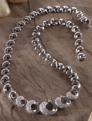 Beautiful alternative metal and diamond necklace