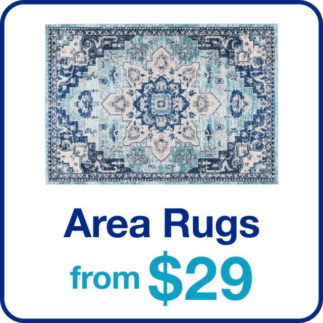 Area Rugs from $29