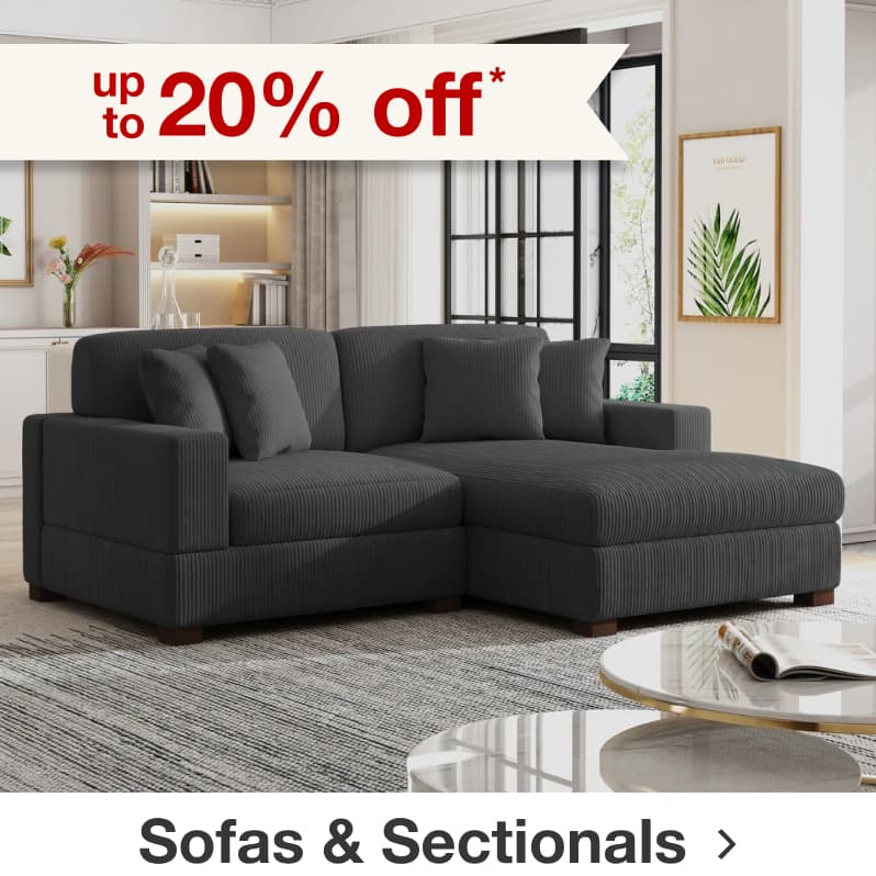 up to 20% off* Sofas & Sectionals