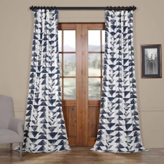 boldly patterned window treatments