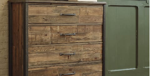 Industrial style chest of drawers