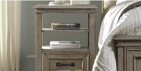 Shabby Chic style open shelf nightstand