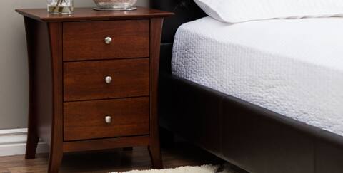 Traditional style wood nightstand
