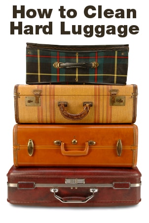 clean luggage hard