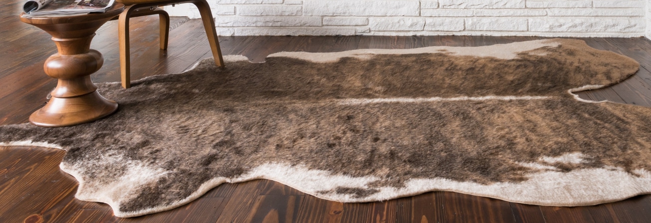 Rustic Rugs Area For Less Brown And Cream Hide Rustic Area Rug