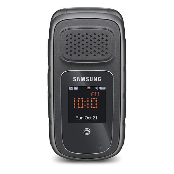 Picture of an older black model flip cell phone