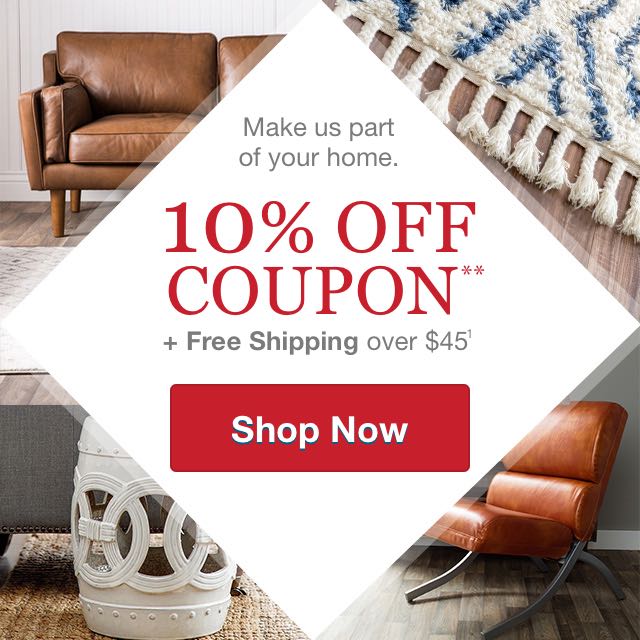 10% off Coupon** - Everyday FREE SHIPPING over $45