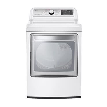 LG white and stainless steel electric dryer