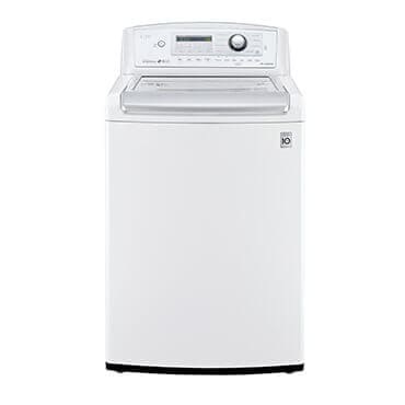 LG high efficiency top-load washer in white