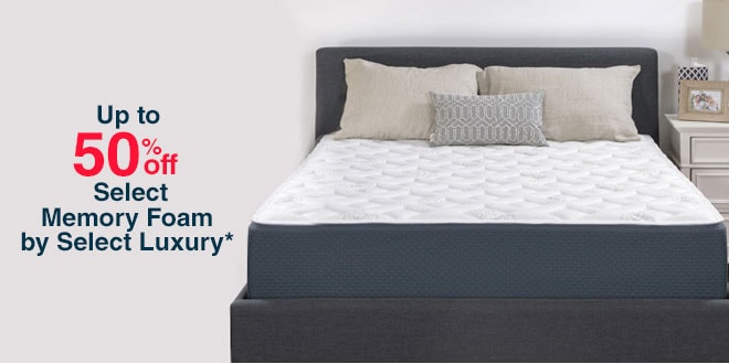 Up to 50% off Select Memory Foam by Select Luxury*