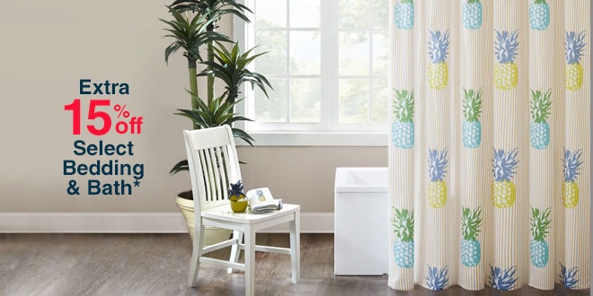 Extra 15% off Select Bedding & Bath*