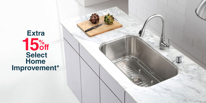 Extra 15% off Select Home Improvement*