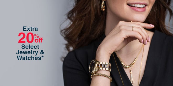 Extra 20% off Select Jewelry & Watches*
