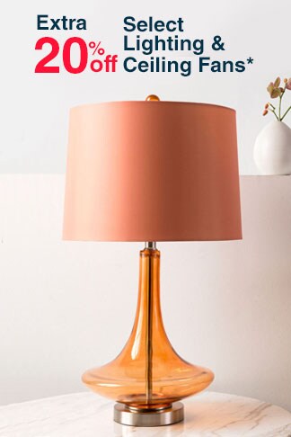 Extra 20% off Select Lighting & Ceiling Fans*
