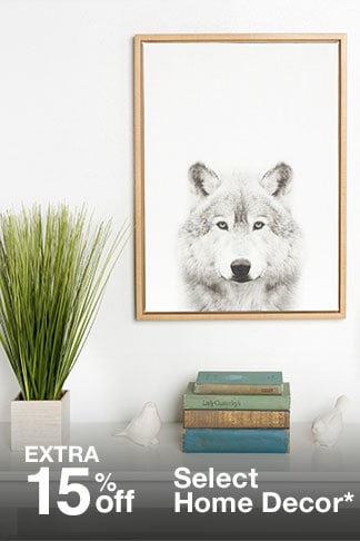 Extra 15% off Select Home Decor*