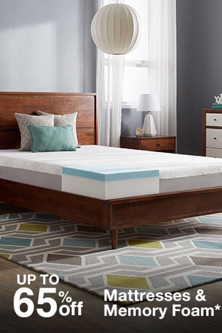 Up to 65% off Mattresses & Memory Foam*