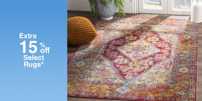 Extra 15% off Select Rugs*