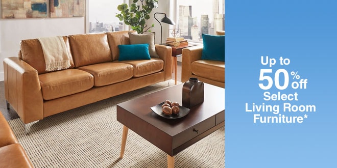 Up to 50% off Select Living Room Furniture*