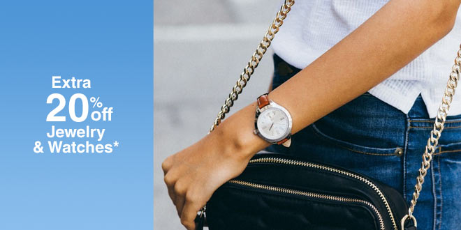 Extra 20% off Select Jewelry & Watches*