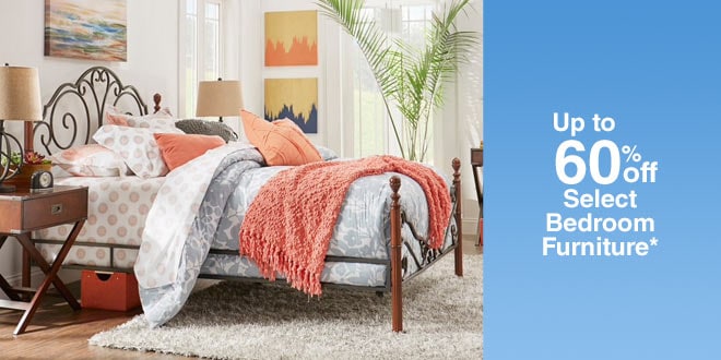 Up to 60% off Select Bedroom Furniture*