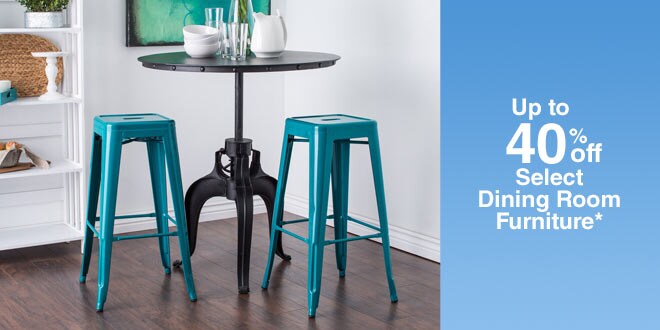 Up to 40% off Select Dining Room Furniture*