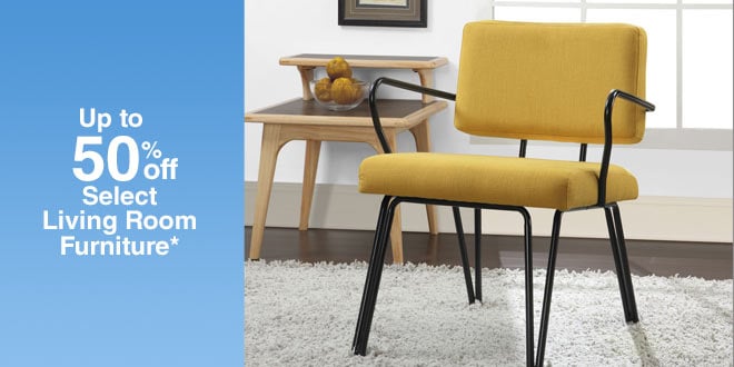 Up to 50% off Select Living Room Furniture*