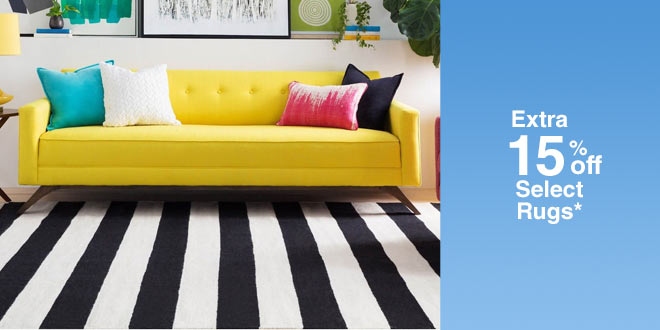 Extra 15% off Select Rugs*